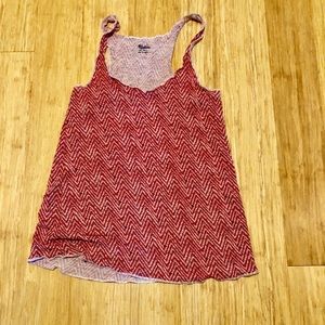Madewell Hi Line Red and White Stripe Racer Tank,S
